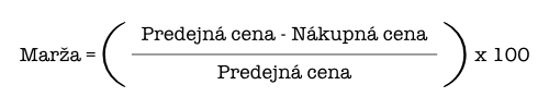 Základný vzorec na výpočet marže vyzerá takto: